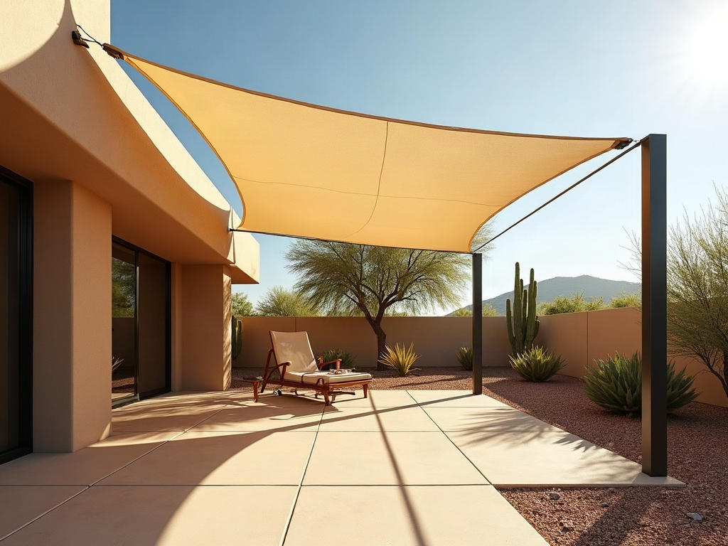 Sail Shade and Shade Structure Drawings: What Arizona Municipalities Want to See Before They Approve A permit drafting professional reviewing detailed shade structure permit drawings arizona plans spread across a clean, well-lit desk showing footing, elevation, and connection detail sheets.